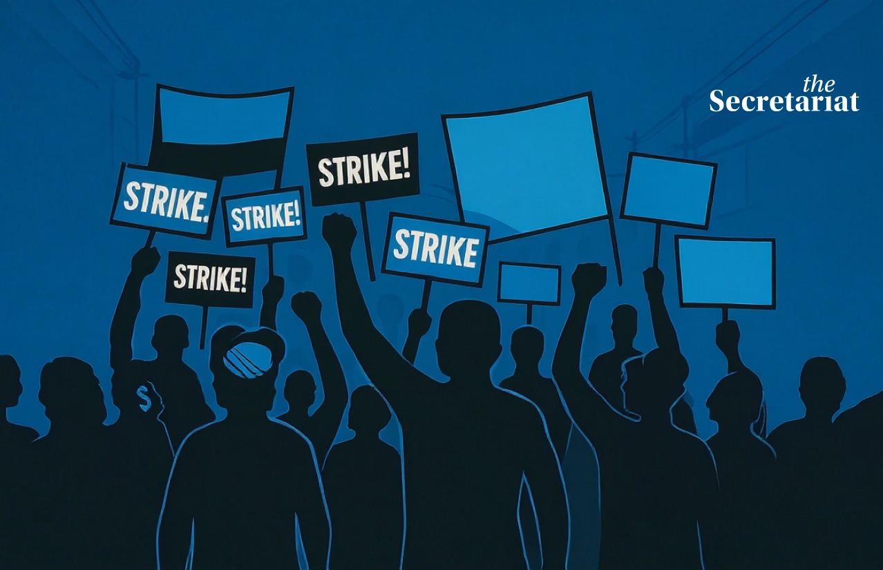 Bank and insurance workers strike, labour code, union