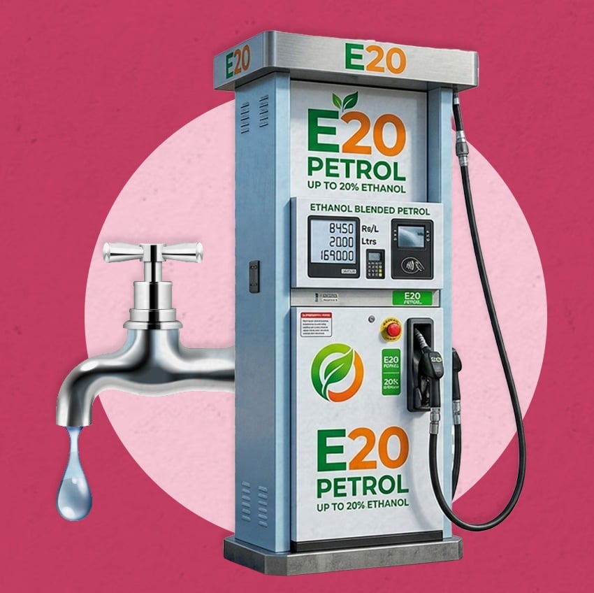 Ethanol India, India Water Crisis, E20 Fuel, India Energy Policy, Biofuel India, India Oil