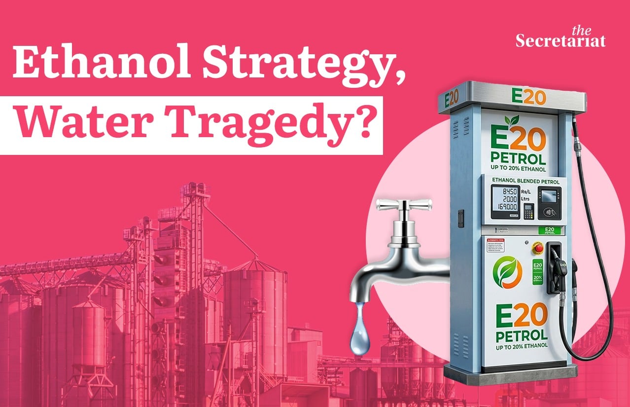 Ethanol India, India Water Crisis, E20 Fuel, India Energy Policy, Biofuel India, India Oil