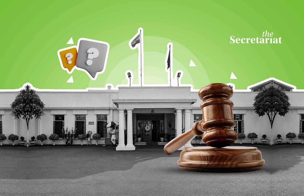 Delhi Gymkhana Club and gavel symbolising legal and administrative dispute over premises