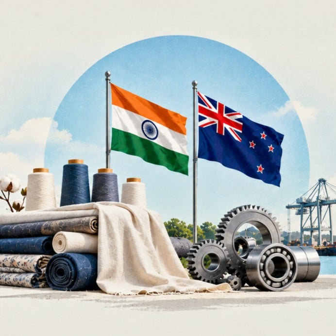  India NZ, Trade Agreement, MSME Exports, Textile Industry, Engineering Goods